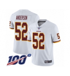 Men's Washington Redskins #52 Ryan Anderson White Vapor Untouchable Limited Player 100th Season Football Jersey