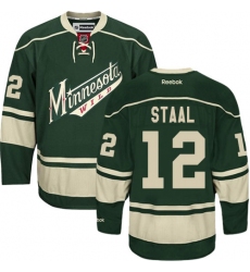 Youth Reebok Minnesota Wild #12 Eric Staal Authentic Green Third NHL Jersey