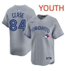Youth Toronto Blue Jays #84 Dylan Cease Gray Cool Base Stitched Baseball Jersey