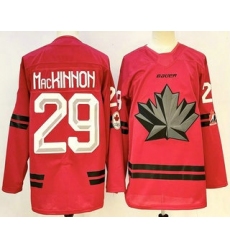 Men's Canada Hockey #29 Nathan MacKinnon Red Stitched Jersey