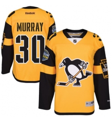 Men's Reebok Pittsburgh Penguins #30 Matt Murray Premier Gold 2017 Stadium Series NHL Jersey