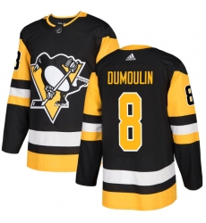 Youth Adidas Pittsburgh Penguins #8 Brian Dumoulin Authentic Black Home NHL Jersey