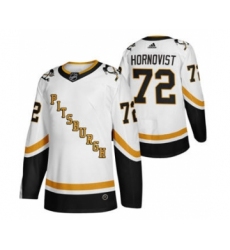 Men's Pittsburgh Penguins #72 Patric Hornqvist White 2020-21 Reverse Retro Alternate Hockey Jersey