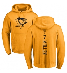 NHL Adidas Pittsburgh Penguins #7 Joe Mullen Gold One Color Backer Pullover Hoodie