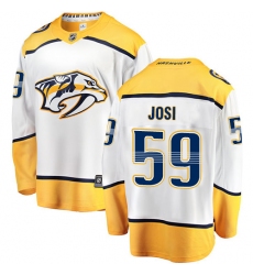 Youth Nashville Predators #59 Roman Josi Fanatics Branded White Away Breakaway NHL Jersey