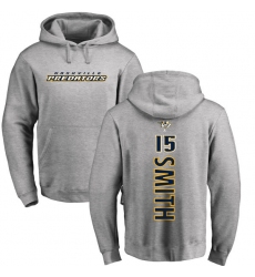 NHL Adidas Nashville Predators #15 Craig Smith Ash Backer Pullover Hoodie