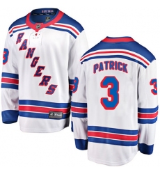 Men's New York Rangers #3 James Patrick Fanatics Branded White Away Breakaway NHL Jersey