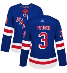 Women's Adidas New York Rangers #3 James Patrick Premier Royal Blue Home NHL Jersey