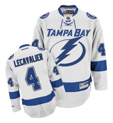 Youth Reebok Tampa Bay Lightning #4 Vincent Lecavalier Authentic White Away NHL Jersey