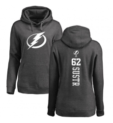 NHL Women's Adidas Tampa Bay Lightning #62 Andrej Sustr Charcoal One Color Backer Pullover Hoodie