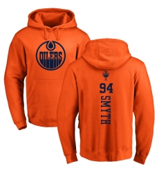 NHL Adidas Edmonton Oilers #94 Ryan Smyth Orange One Color Backer Pullover Hoodie