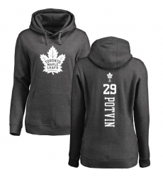 NHL Women's Adidas Toronto Maple Leafs #29 Felix Potvin Charcoal One Color Backer Pullover Hoodie