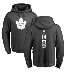 NHL Adidas Toronto Maple Leafs #14 Dave Keon Charcoal One Color Backer Pullover Hoodie