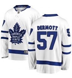 Men's Toronto Maple Leafs #57 Travis Dermott Fanatics Branded White Away Breakaway NHL Jersey