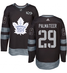 Men's Adidas Toronto Maple Leafs #29 Mike Palmateer Authentic Black 1917-2017 100th Anniversary NHL Jersey