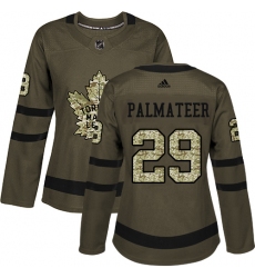 Women's Adidas Toronto Maple Leafs #29 Mike Palmateer Authentic Green Salute to Service NHL Jersey