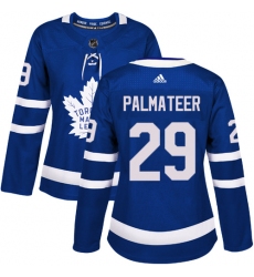 Women's Adidas Toronto Maple Leafs #29 Mike Palmateer Authentic Royal Blue Home NHL Jersey