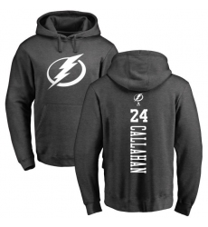 NHL Adidas Tampa Bay Lightning #24 Ryan Callahan Charcoal One Color Backer Pullover Hoodie