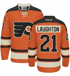 Women's Reebok Philadelphia Flyers #21 Scott Laughton Authentic Orange New Third NHL Jersey