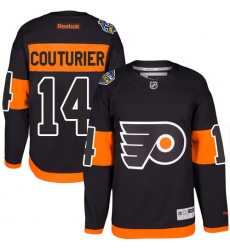 Youth Reebok Philadelphia Flyers #14 Sean Couturier Premier Black 2017 Stadium Series NHL Jersey