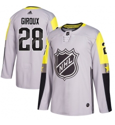 Men's Adidas Philadelphia Flyers #28 Claude Giroux Authentic Gray 2018 All-Star Metro Division NHL Jersey