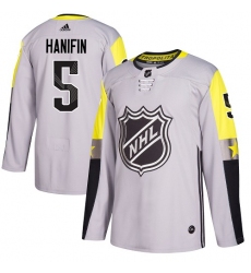 Youth Adidas Carolina Hurricanes #5 Noah Hanifin Authentic Gray 2018 All-Star Metro Division NHL Jersey