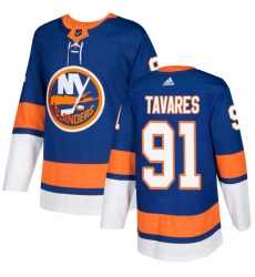 Youth Adidas New York Islanders #91 John Tavares Premier Royal Blue Home NHL Jersey