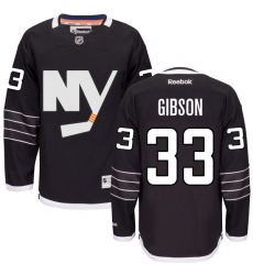 Women's Reebok New York Islanders #33 Christopher Gibson Premier Black Third NHL Jersey
