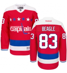 Youth Reebok Washington Capitals #83 Jay Beagle Premier Red Third NHL Jersey