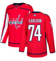 Men's Adidas Washington Capitals #74 John Carlson Premier Red Home NHL Jersey