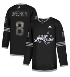 Men's Adidas Washington Capitals #8 Alex Ovechkin Black 1 Authentic Classic Stitched NHL Jersey
