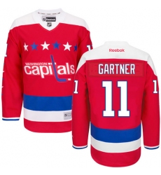 Women's Reebok Washington Capitals #11 Mike Gartner Premier Red Third NHL Jersey