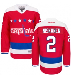 Youth Reebok Washington Capitals #2 Matt Niskanen Authentic Red Third NHL Jersey