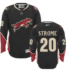 Women's Reebok Arizona Coyotes #20 Dylan Strome Authentic Black Third NHL Jersey