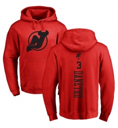 NHL Adidas New Jersey Devils #3 Ken Daneyko Red One Color Backer Pullover Hoodie