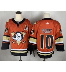 Men's Adidas Anaheim Ducks #10 Corey Perry Orange Authentic Teal Third Jersey