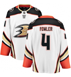 Men's Anaheim Ducks #4 Cam Fowler Fanatics Branded White Away Breakaway NHL Jersey