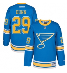Men's Reebok St. Louis Blues #29 Vince Dunn Premier Blue 2017 Winter Classic NHL Jersey