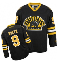 Youth Reebok Boston Bruins #9 Johnny Bucyk Authentic Black Third NHL Jersey
