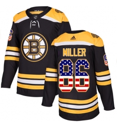 Youth Adidas Boston Bruins #86 Kevan Miller Authentic Black USA Flag Fashion NHL Jersey