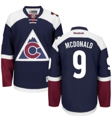 Women's Reebok Colorado Avalanche #9 Lanny McDonald Authentic Blue Third NHL Jersey