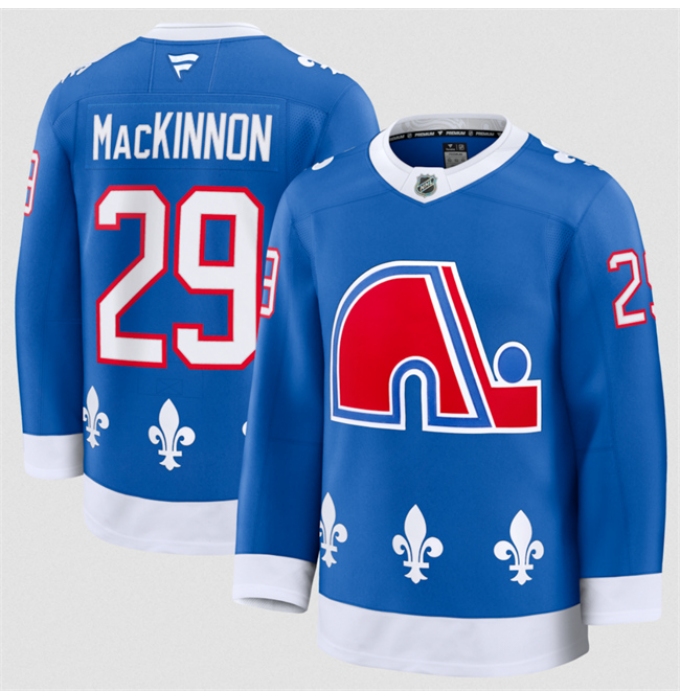Men's Colorado Avalanche #29 Nathan MacKinnon Blue 2025 Alternate Stitched Jersey