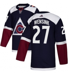 Youth Adidas Colorado Avalanche #27 John Wensink Authentic Navy Blue Alternate NHL Jersey