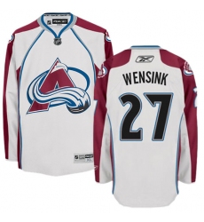 Youth Reebok Colorado Avalanche #27 John Wensink Authentic White Away NHL Jersey