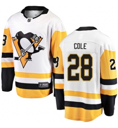 Men's Pittsburgh Penguins #28 Ian Cole Fanatics Branded White Away Breakaway NHL Jersey