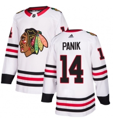 Youth Adidas Chicago Blackhawks #14 Richard Panik Authentic White Away NHL Jersey