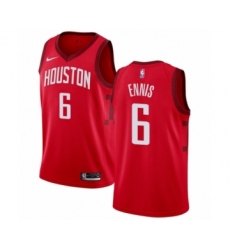 Women's Nike Houston Rockets #6 Tyler Ennis Red Swingman Jersey - Earned Edition