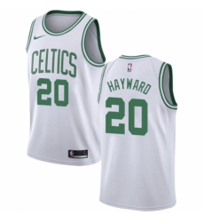 Men's Nike Boston Celtics #20 Gordon Hayward Authentic White NBA Jersey - Association Edition
