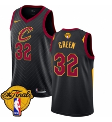 Men's Nike Cleveland Cavaliers #32 Jeff Green Authentic Black 2018 NBA Finals Bound NBA Jersey Statement Edition