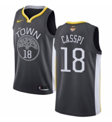 Women's Nike Golden State Warriors #18 Omri Casspi Swingman Black Alternate 2018 NBA Finals Bound NBA Jersey - Statement Edition